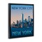 Stupell Industries New York Landmark Skyline Floating Frame Design by Victoria Barnes
